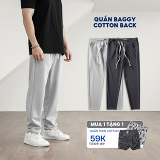 Quần baggy ống suông nam BAMI HOME chất liệu vải poly 2 da co giãn tốt thoáng mát QBG03