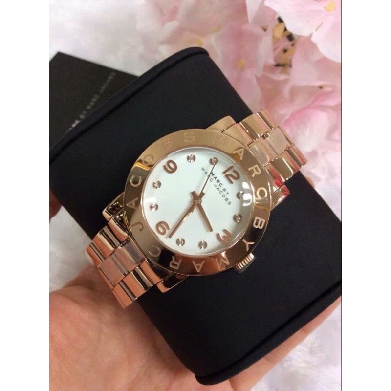 [ Chính Hãng 100%] Đồng Hồ Nữ Marc Jacob MBM3077 (3077) Máy Quartz (Pin) Kính Khoáng Mặt Tròn Siz 36