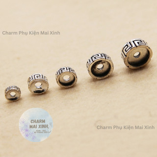 [GIÁ SỈ] 2 & 10 Cái Charm chặn bạc - Hoạ tiết hoa văn