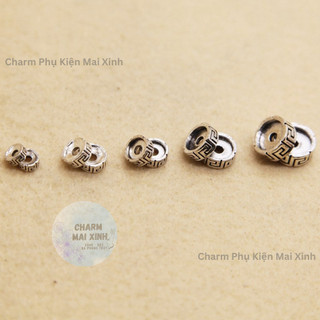 [GIÁ SỈ] 2 & 10 Cái Charm chặn bạc - Hoạ tiết hoa văn