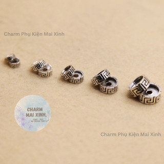 [GIÁ SỈ] 2 & 10 Cái Charm chặn bạc - Hoạ tiết hoa văn