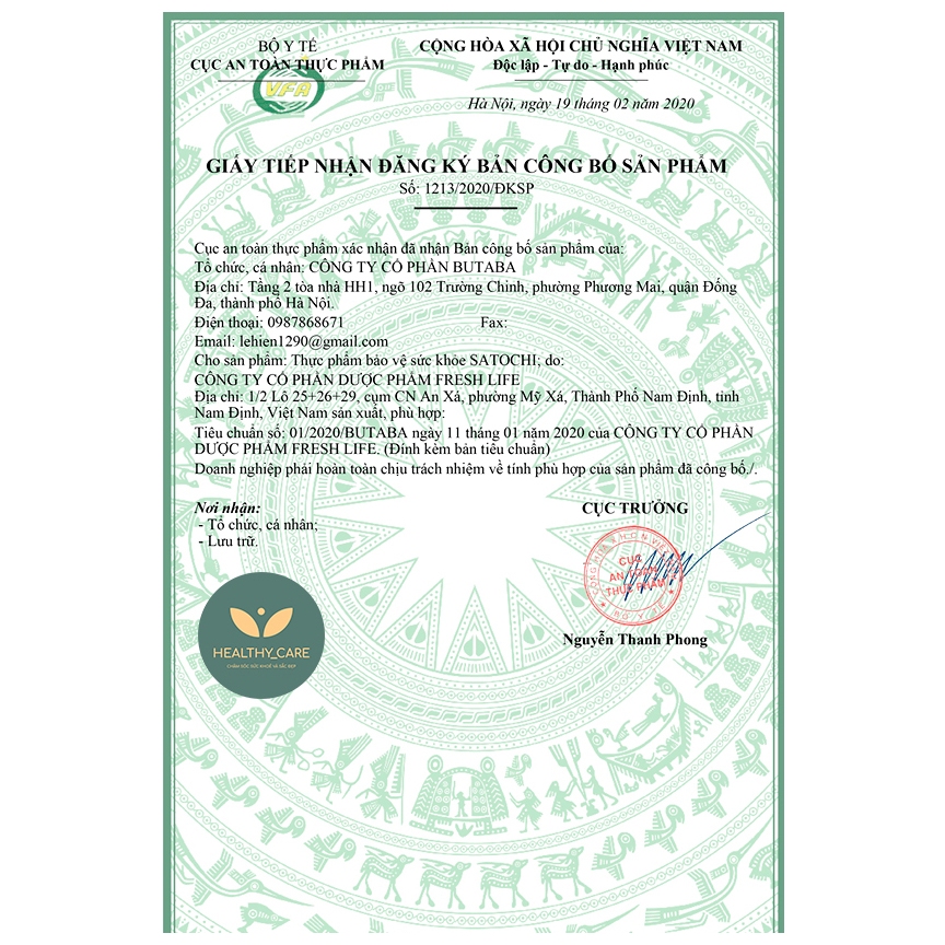 Viên sủi SATOCHI  [CHÍNH HÃNG]  Dành Cho Người Bị Tiểu Đường _ Ổn Định Đường Huyết Hộp 20 Viên