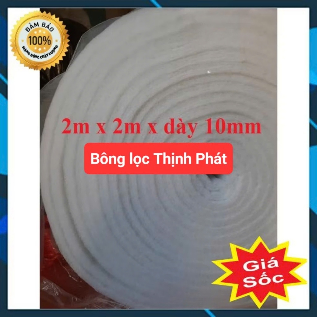 4 mét vuông bông lọc nước bể cá, bông lọc bụi, lọc khí dày 10mm. Bông lọc bể cá, hồ cá, bể thủy sinh