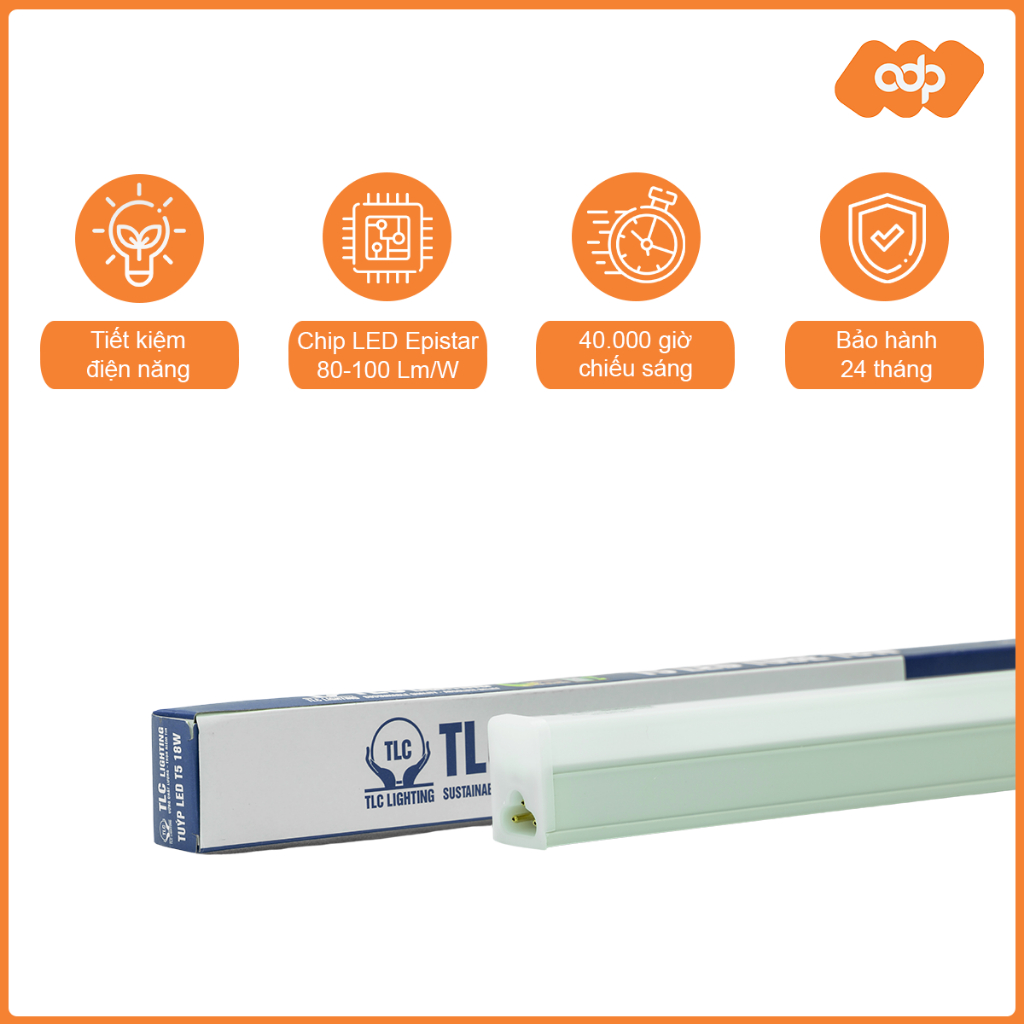Đèn Tuýp LED T5 Siêu Sáng Chính Hãng TLC Lighting 1m2 0,6m - Công Suất 10W 18W