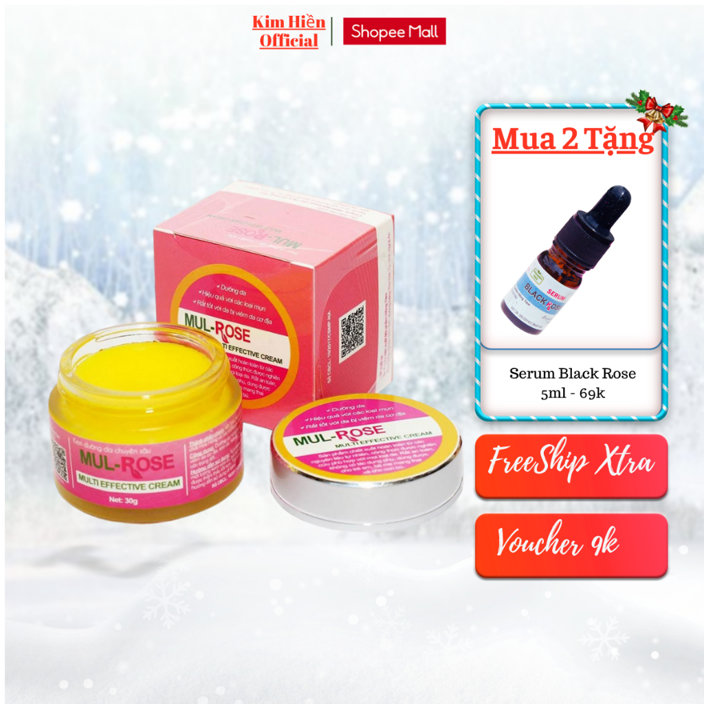 Kem Mulrose Dưỡng da cấp ẩm, hỗ trợ các vấn đề về da như bỏng, sẹo, thâm, rạn, á sừng tổ đĩa..