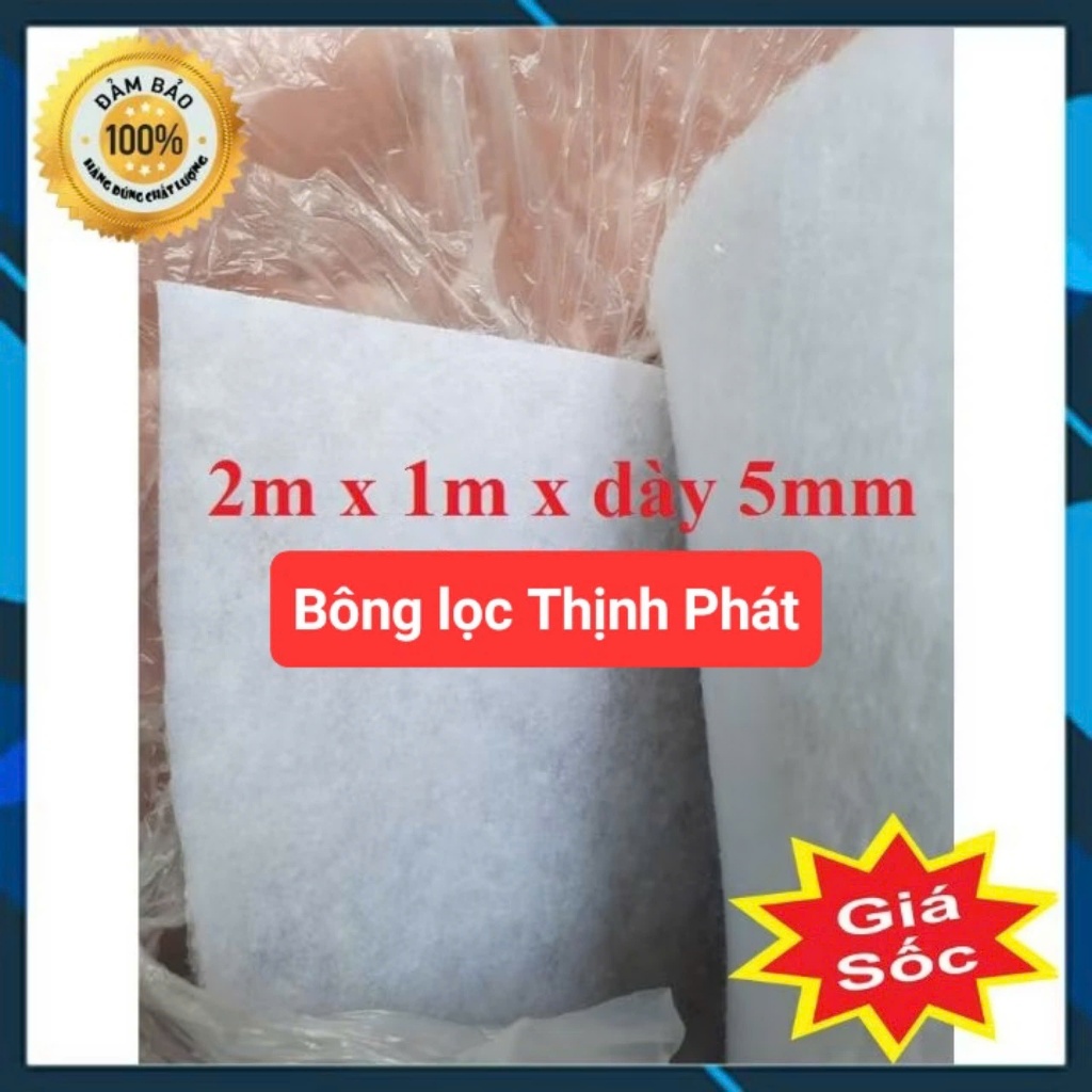 2 mét vuông bông lọc nước bể cá, bông lọc bụi, lọc khí dày 5mm. Bông lọc bể cá, hồ cá, bể thủy sinh