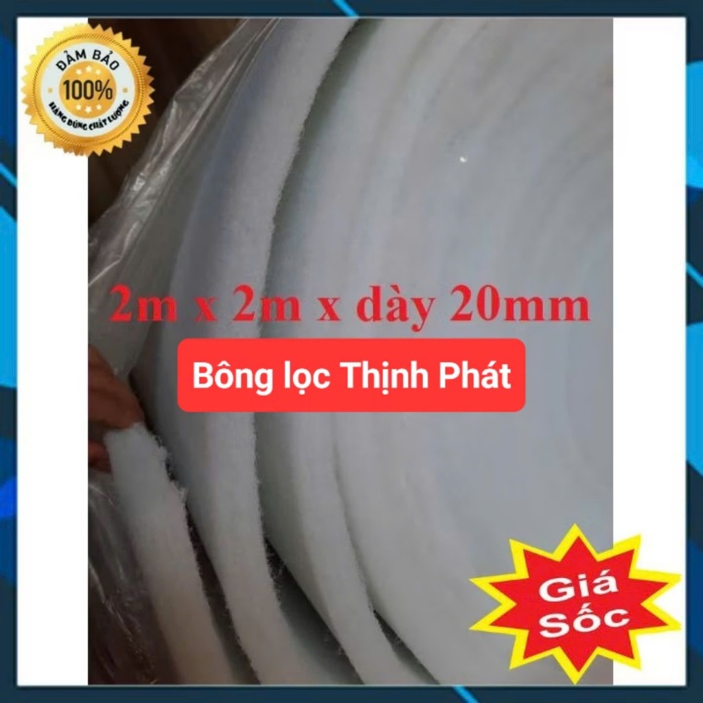 4 mét vuông bông lọc bể cá, bông lọc bụi dày 20mm. Bông lọc nước bể cá, hồ cá, bể thủy sinh, hồ cá k