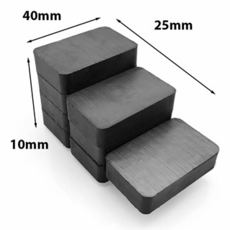 Nam châm viên Ferrite 40x25x10mm