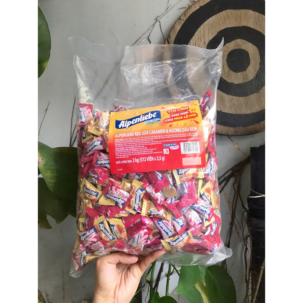Kẹo Sữa Caramen & Hương Dâu Kem Alpenliebe (Túi 2kg)