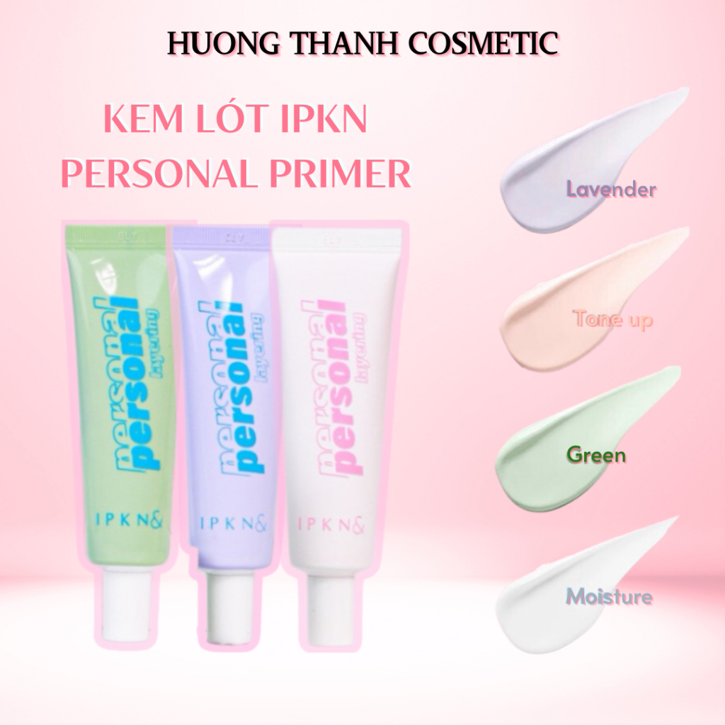 Kem Lót IPKN Personal Correcting Base (Green, Lavender) X Personal Base (Moisture Primer, Tone Up Primer, Pore Primer)