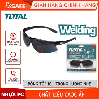 Kính bảo hộ dùng hàn điện TOTAL TSP307 độ tối 10, siêu nhẹ, góc nhìn rộng, bảo vệ mắt cho thợ hàn sắt, thép, inox