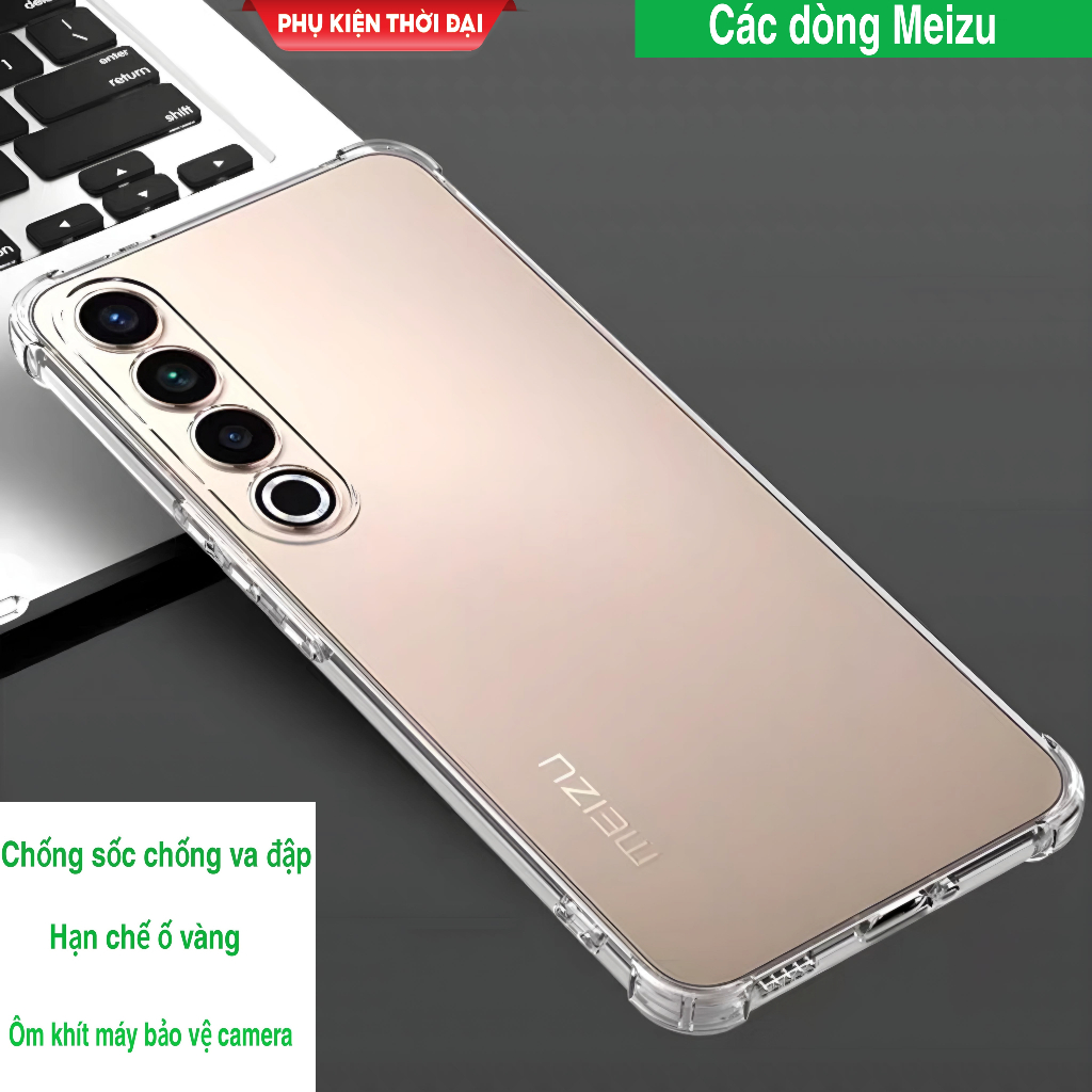 Ốp lưng Meizu 20 / 20 Pro / 20 Classic / Meizu 21 / 21 Pro / 21 Note dẻo trong suốt lồi 4 góc hạn ch