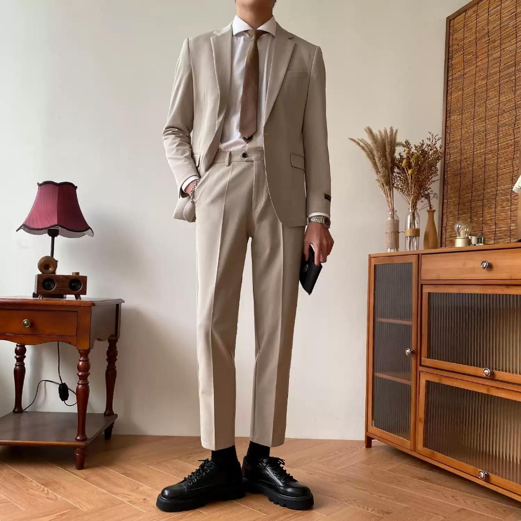 Blazer, Áo Vest Nam KAI Store Bộ Vest ,Blazer Nam Thời Trang Phong Cách Hàn Quốc 1 Nút Có 4 Màu BL04