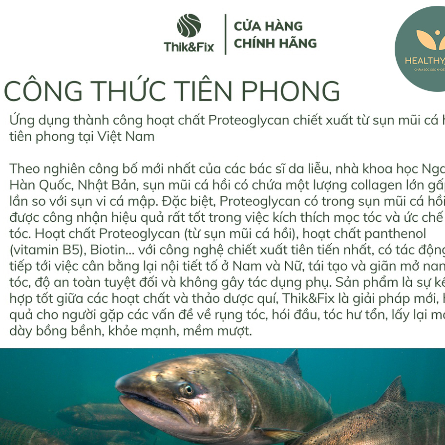 Xịt dưỡng tóc thảo dược Thik&Fix 100ml - Dưỡng tóc chuyên sâu, giảm gãy rụng, kích thích mọc tóc