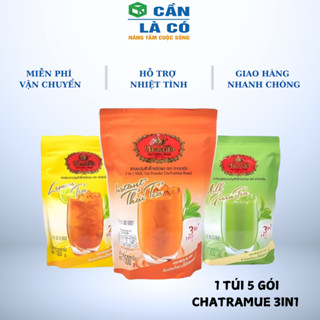 Túi 5 gói trà sữa thái đỏ, thái xanh, trà chanh CHATRAMUE 3IN1