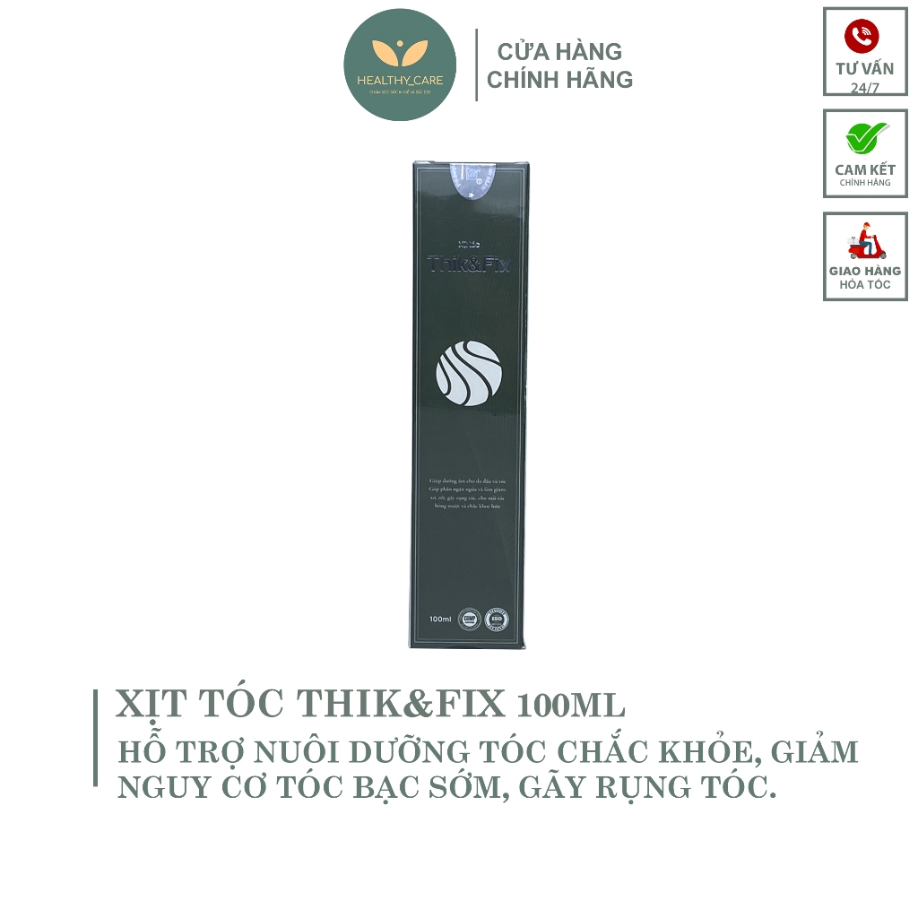 Xịt dưỡng tóc thảo dược Thik&Fix 100ml - Dưỡng tóc chuyên sâu, giảm gãy rụng, kích thích mọc tóc