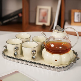 Bộ cốc uống trà tiểu thư gốm sứ cao cấp giữ nóng tráng bạc