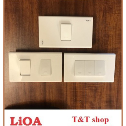 Mặt 1, 2, 3 công tắc âm tường concept Lioa