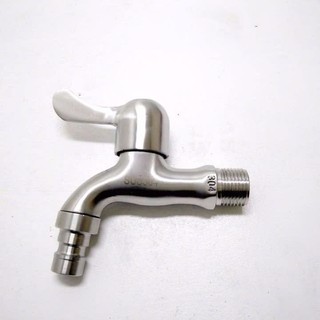Vòi nước INOX SUS 304 cao cấp, van khóa nước inox
