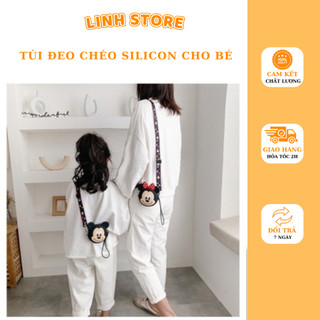 Túi Đeo Chéo Mickey Minnie Silicon Cho Mẹ Và Bé