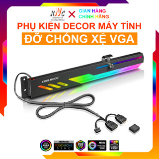 Giá Đỡ Chống Xệ Card VGA Coolmoon GT8 Led 5v ARGB 16 Triệu Màu Đồng Bộ Mainboard - Hàng Fullbox