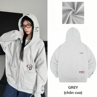 Áo Hoodie Zip Keyboard Cinder Khoá Kéo, Áo Khoác Hoodie Zip Form Rộng Unisex Local Brand Chính Hãng