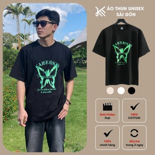 Áo Thun BUTTERFLY Form Rộng Tay Lỡ Vải Cotton 100% Phù Hợp Nam Nữ MK7