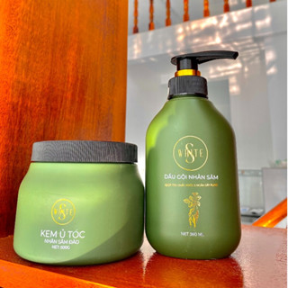Bộ Dầu Gội - Kem Ủ Tóc Nhân Sâm Đào SWHITE hàng chính hãng chuyên dùng cho spa