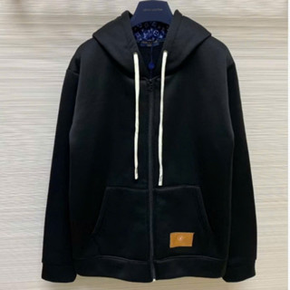 Áo Khoác Hoodie Zip Nỉ Lót LV Xanh Dây Kéo - Áo Nỉ Nam Nữ Khóa Kéo Dày Dặn Dáng Rộng Phong Cách Boy Phố Hot Trend 2024