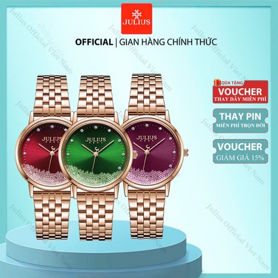 Đồng hồ nữ Julius JA-1283 dây thép | Julius Official