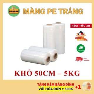 [SỈ/LẺ] Màng PE Đen, Trắng size 50,25,20Cm , Màng Co PE Trắng, Màng Nilong Trắng Màng Chít quấn hàng bọc hàng