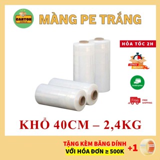 [SỈ/LẺ] Màng PE Trắng (Màng Chít) khổ 40Cm, Màng Co PE Trắng, Màng Nilong Trắng Màng Chít quấn hàng bọc hàng
