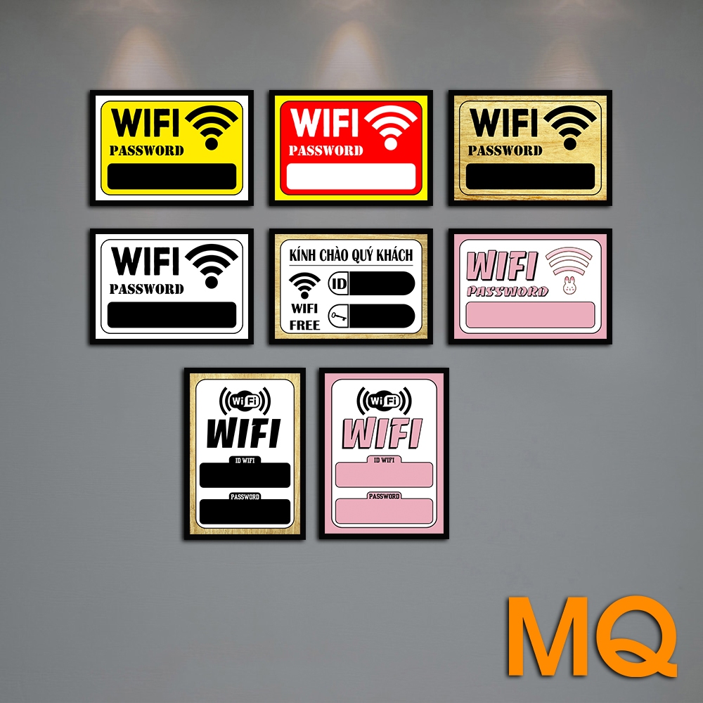 20 Mẫu Biển Pass Wifi HOT Hit - Bảng Treo Ghi Password Wifi Cho Các Cửa Hàng