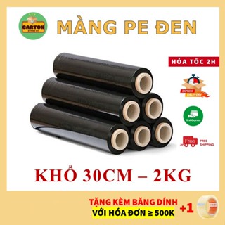[SỈ/LẺ] Màng PE Đen (Màng Chít) khổ 30Cm, Màng Co PE Đen, Màng Nilong Đen Màng Chít quấn hàng bọc hàng