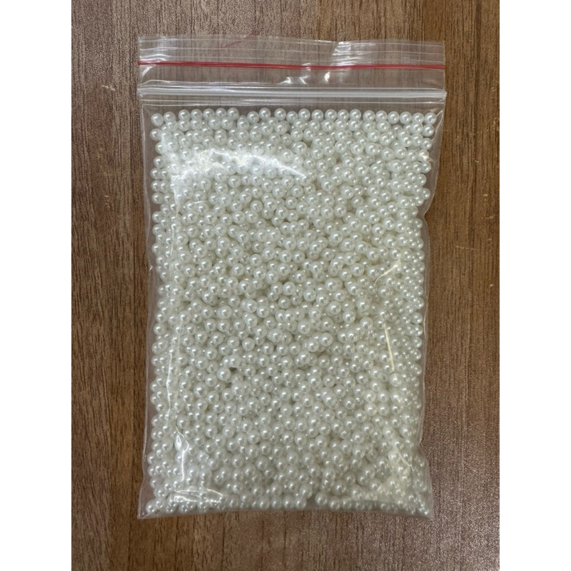 (50gr-100gr) Hạt không lỗ ngọc trai nhựa , trang trí 3-4-5-6-8-10-12mm