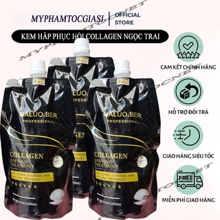 (Hàng Công Ty) Kem ủ tóc hấp collagen siêu mượt Caluo.ber 500ml