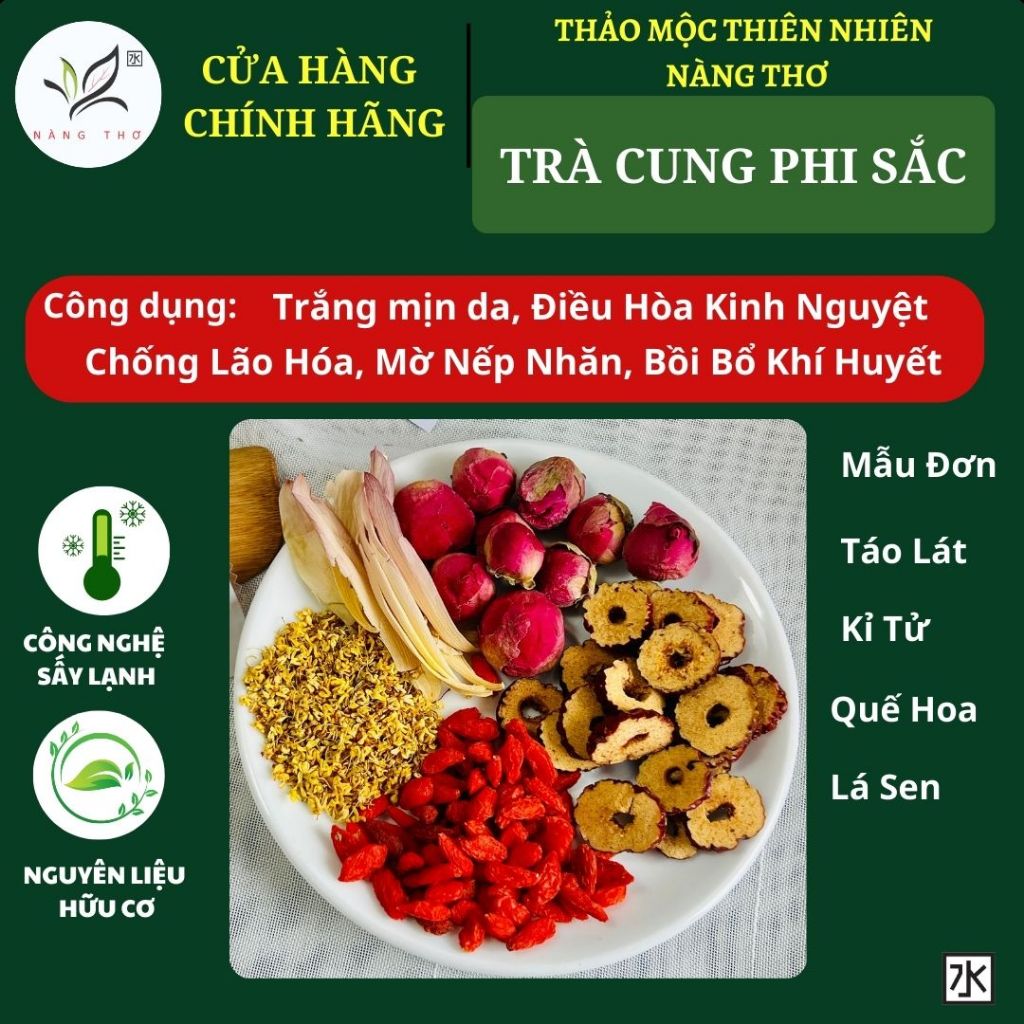 TRÀ CUNG PHI SẮC - Trà Thảo Mộc Thiên Nhiên T08 , đẹp da , dưỡng dáng, điều kinh , giảm cân thanh nh