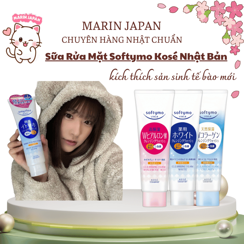 Sữa Rửa Mặt Kose Softymo Nhật Bản 190g