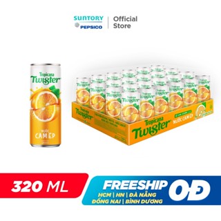 [Live] Thùng 24 Lon Nước Trái Cây Twister Cam (320ml/lon)