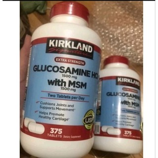 《1 hộp》(date 2027)Viên Uống Glucosamine HCL 1500mg Kirkland Signature With MSM 1500mg Hộp 375 Viên