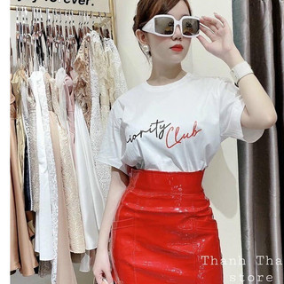 Chân váy da trơn cạp cao mẫu mới