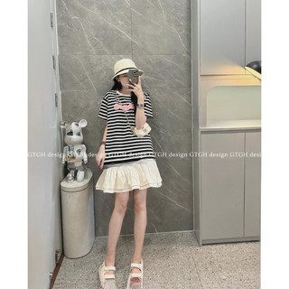 Siuu phẩm váy kẻ chữ Hồng babie nổi so hottt hàng freesize
