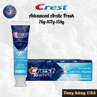   Mẫu Mới  Kem Đánh Răng Crest 3D White Advanced Arctic Fresh 76gr  93g Trắng Răng Mỹ - Tony Hàng USA 