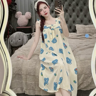 Váy 2 dây cánh tiên dáng dài tiểu thư xinh đẹp lụa ngủ JUNATO VT