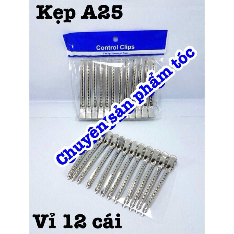 ✅ Kẹp vịt chia tóc A025 ( kẹp sắt 1 vỉ 12 chiếc )