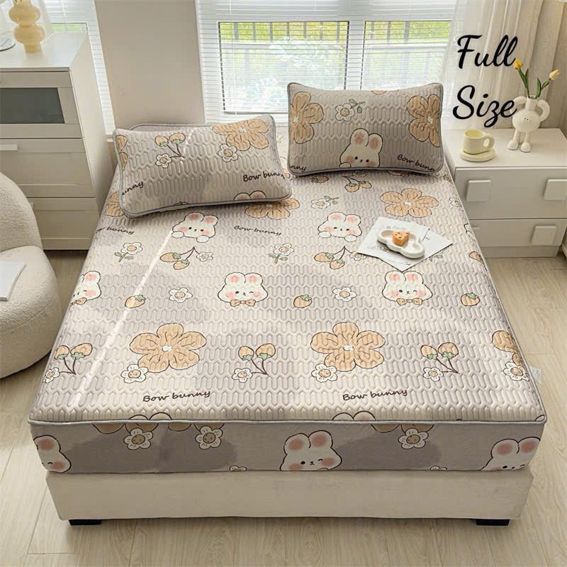 Chiếu điều hòa cao su non Bo Chun 5D, chiếu bọc đệm cao su non hàng cao cấp [1m6, 1m8, 2mx2m2)kèm 2 