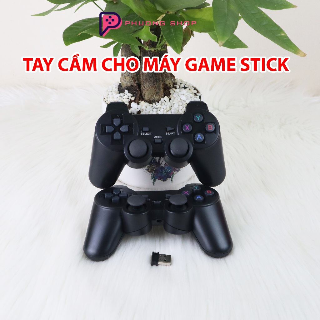 Bộ 2 Tay Cầm Không Dây Dành Cho Máy Game Stick 4K, PC, Laptop