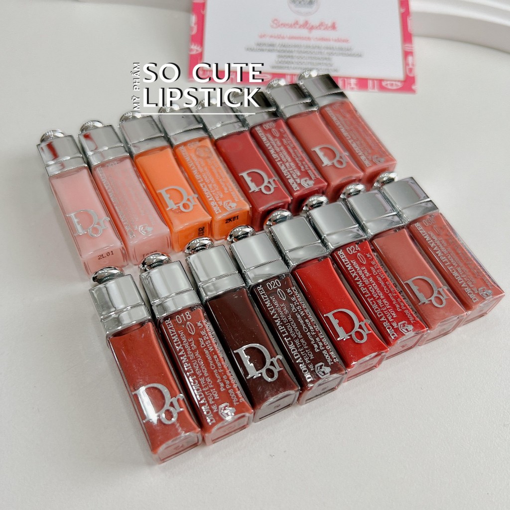 Mini - Son dưỡng Di.ior Maximizer Minisize Unbox 004 Coral - 015 Cherry - 020 - 001 - 012 - 004 - 03