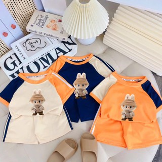 Set bộ thể thao cho bé trai bé gái in LABUBU-BEAR sz 9-30kg chất liệu mềm mại thoáng mát ML