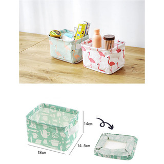 Giỏ Vuông Vải Canvas Đựng Đồ Gắp Gọn